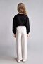 Cotton Wide Leg Light Gray Melange Trousers Girls I3104A826Au - 5