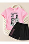 Jisoo from Blackpink K-Pop Printed Cotton Short Sleeves Children's Tshirt-Shorts Two-Piece Set