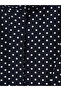 Navy Blue High Collar Polka Dot Oversize Women's Coat - 2