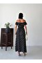 Viscose Fabric Madonna Collar Women's Long Dress - 5