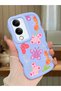 Vivo Y04S Compatible Case Camera Protector Blue Silicone Couple Phone Case Butterfly Pattern