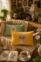 Vintage Retro Floral Patterned Set of 2 Decorative Throw Pillow Covers 30X50 cm Zippered Digital Printing - 5