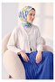 وشاح ناعم باللون الأزرق فلور