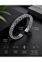 Steel Stylish Braided Model Adjustable Clamp Men's Bracelet - 3