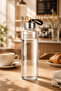 Glass Water Bottle with Metal Cover Transparent 750 ml - 3