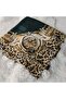 Handmade Needlework Writing, Scarf, Yemeni, Mevlit Cover, Head Cover, 4 Sides Embroidered, 100*100cm - 4