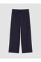 Lcw Kids Navy Blue Wideleg Girls' Pants - 3