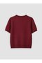 Vizyon New Season Burgundy Crew Neck Women's Knitwear Cardigan - 7