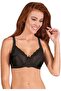 New İnci 1635 Black Strong Support Underwire Minimizer Gathering Bra