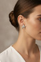 Gray Tone Earring Set with Starfish Figure - Stylish and Modern Design - 2