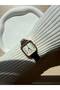 Minimal Leather Cord Women's Wristwatch Pan Bitter Brown