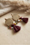 Handmade Brass Metal and Tassel, Bead Detailed Authentic Earrings
