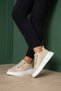 Banded Suede Detailed Men's Sports Shoes Beige - 5