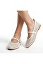 White Mesh Women's Ballerinas - 4