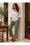 New Season Floral Appliqué Transparent Women's Shirt - 4