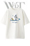 Sup Kopek Design Printed Unisex White Oversize T-Shirt