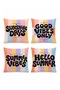 Sunshine Days Patterned 4-Piece Throw Pillow Cover Set - 3