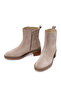 Women's Mink Zippered Thick Heeled Suede Leather Boots 25Afd160610 - 3