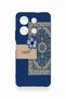 Infinix Note 30 Compatible Blue Ethnic Carpet Pattern Silicone Case - 2
