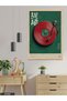 Red Plaque One-Piece Wooden Framed Painting - 4