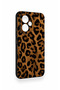 Honor 400 Compatible Dark Leopard Leather Pattern Silicone Case - 3