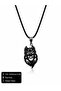 316L Stainless Steel Black Wolf Head Figured Men's Necklace – Strength and Courage Theme