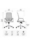 Mobile office chair with adjustable height mesh back - comfort and elegance for every workday - 3