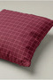 Burgundy Thin Checkered Throw Pillow Cover 173 – Burgundy Grid Design 45X45 cm - 3