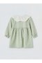 Lcw Baby Green Baby Collar Floral Baby Girl Dress - 4