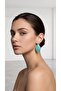 Marble Pattern Leaf Earrings Dangle Gold Color Women's Earrings Turquoise / Pink / White - 4