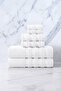 6-Piece Işıl Premium Towel Set - 2 Face Towels - 2 Hand Towels - 2 Bath Towels - White - 100% Cotton - 600 Gr/M2