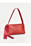 Leather Look Women's Shoulder Bag with Scarf - 3