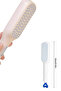 Self Cleaning Automatic Key Hair Comb Detangling Massage Brush Silicone Brush