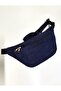 Plain Navy Blue Black Zipper Waist Bag Suitable for Crossbody Use - 4