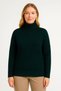 Women's Full-Length Turtleneck Knitwear Sweater Thick Ribbed - Khaki - 3