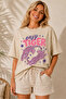 Easy Tiger Printed Crew Neck Casual Unisex Oversize T-Shirt - Leopard Themed Cotton T-Shirt