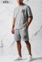 Be Kind Printed Plus Size Unisex T-Shirt & Grey Shorts Set - 3