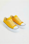Zrk-Cx3 High Quality Short Yellow Linen High Sole Sneakers - 5