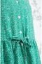 Floral Patterned Belted Hijab Dress 0298-04 Green - 5