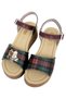 Women's vegan leather multi-colored thick sole sandals - teddy bear design