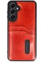 Aconcept Galaxy A16 5g Case Sara Leather Case with Business Card Holder (95850) - Red