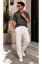Comfort in Elegance - Men's Wide-Fit Linen Trousers with Elastic Waist and Drawstrings