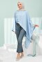 Baby Blue Asymmetrical Cut Cape
