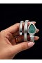 Women's Emerald Green Dial Spiral Band Snake Model Stone Watch - 2