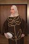 Women's Embroidered Linen Bat Sleeve Dress - 8