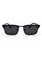 Axiom Polarized Square Sunglasses for Men & Women | Black Metal Frame with Smoke TAC Polarized UV400 Lenses | Model 5215 C1 - 2
