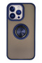 Aconcept iPhone 15 Pro Max Case Montreal Ringed Silicone Cover (182455) - Navy Blue