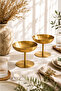 Gold Metal Stand Presentation Plate Decorative Fruit Bowl Cookie Holder Snack Plate Serving Plate - 3