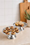 Luxury 2-Piece Round Silver Dessert, Treat, Dowry Presentation and Serving Stand