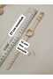 12 mm Compatible Watch Band, Off-White Color, Croco Patterned Model, Rose Color Buckle, (Second Item in the Cart Is 100 Tl.) - 3